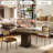 Mid Century Modern Faux Leather Upholstered Dining Side Chairs With Curved Rattan Back,Camel-1655989497-1654886101
