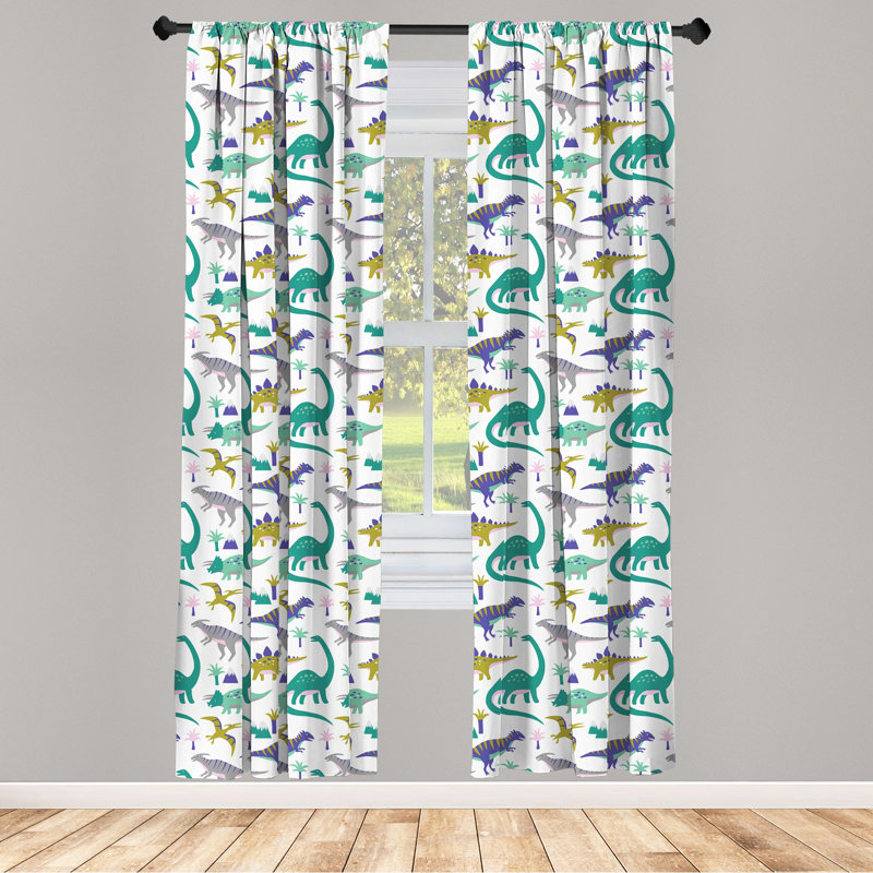 Nursery Semi-Sheer Rod Pocket Curtain Panels, 28" x 84"