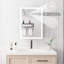 Armoire de toilette avec miroir de 28 à 20 pouces, éclairage DEL, variateur, affichage de l'heure et de la température, montage en surface, installation facile, 3 tiroirs numériques
