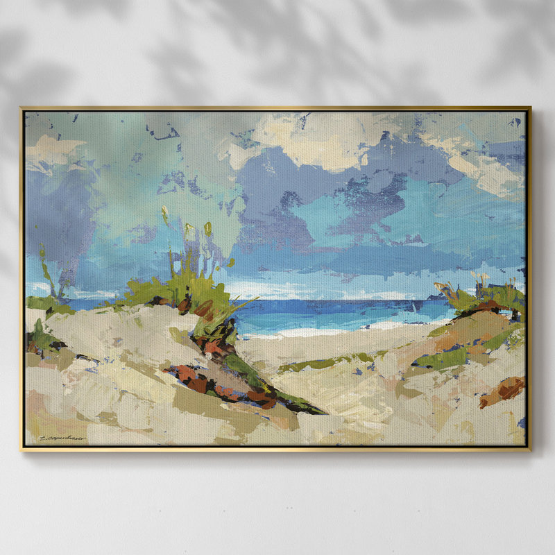 Dunes II, reproduction d'art sur toile, H 27 po x l 41 po x P 2 po, Or