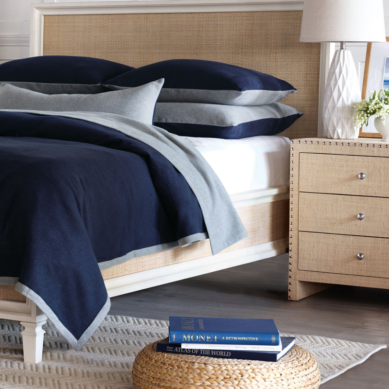 Hansel by De Medici Flannel Sham, Navy, Standard