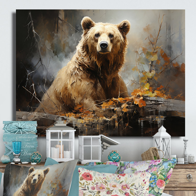 Décoration murale en métal Bear Bears Boundary II - Animaux, H 12 po x l 20 po