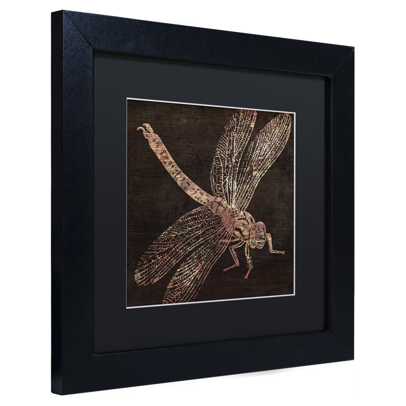 «Dragonfly» par Jadaya, impression encadrée, H 11 po x l 14 po x P 0,5 po, Noir
