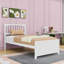 Lit plateforme simple en bois avec tête de lit classique-2034815663
