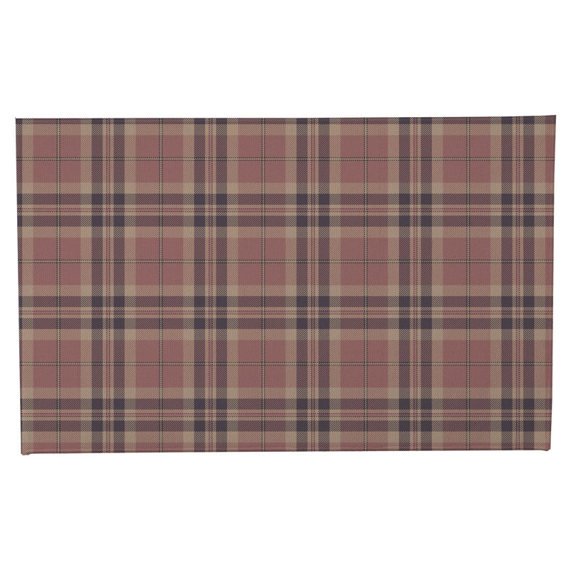 Tapis de toilette rectangulaire absorbant et antidérapant Vinny Tartan, 17" L x 24" W, Purple