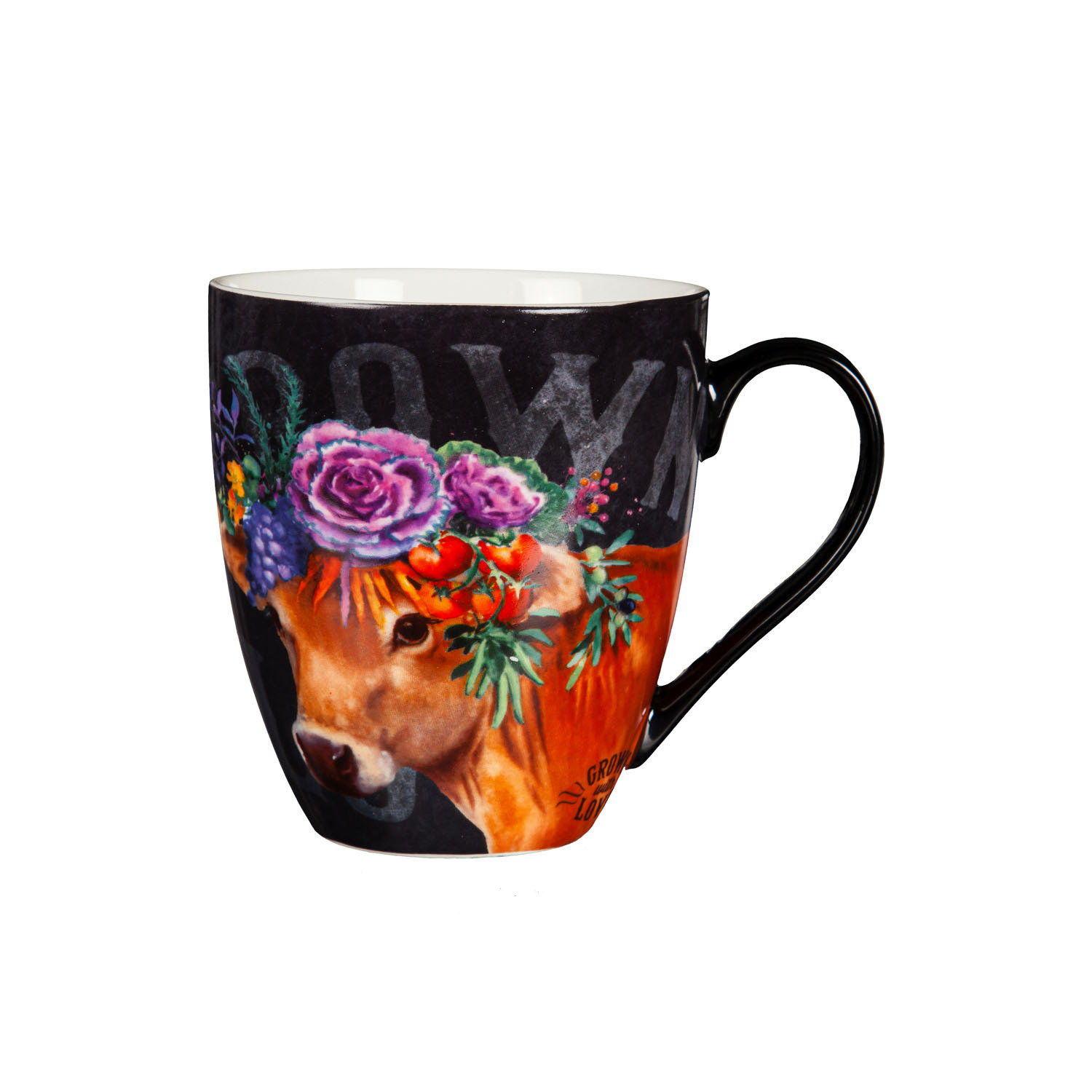 Rosalind Wheeler Ceramic Cup O'' Java, 17 OZ, Floral Cow - Wayfair Canada