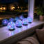 4.33ft 2 Modes Solar Cracked Glass Ball Outdoor Waterproof  30 LED  Light for Garden Pathway Patio Halloween Decor-72798397