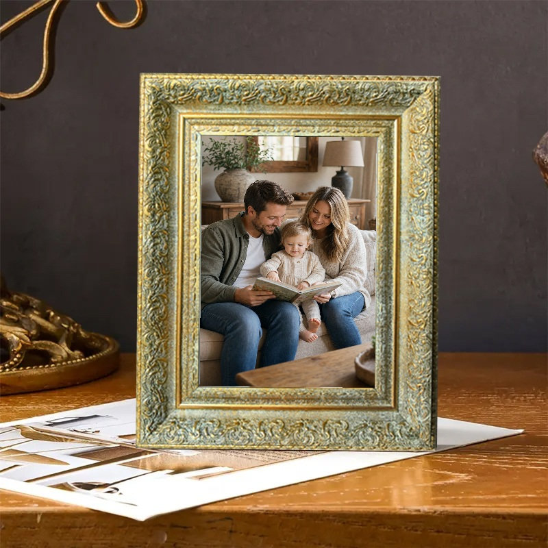 Cadre photo sophistiqué 3 pièces en or antique pour photos et cadeaux de 8 po x 10 po, Or antique, 3, 8" W x 10" H