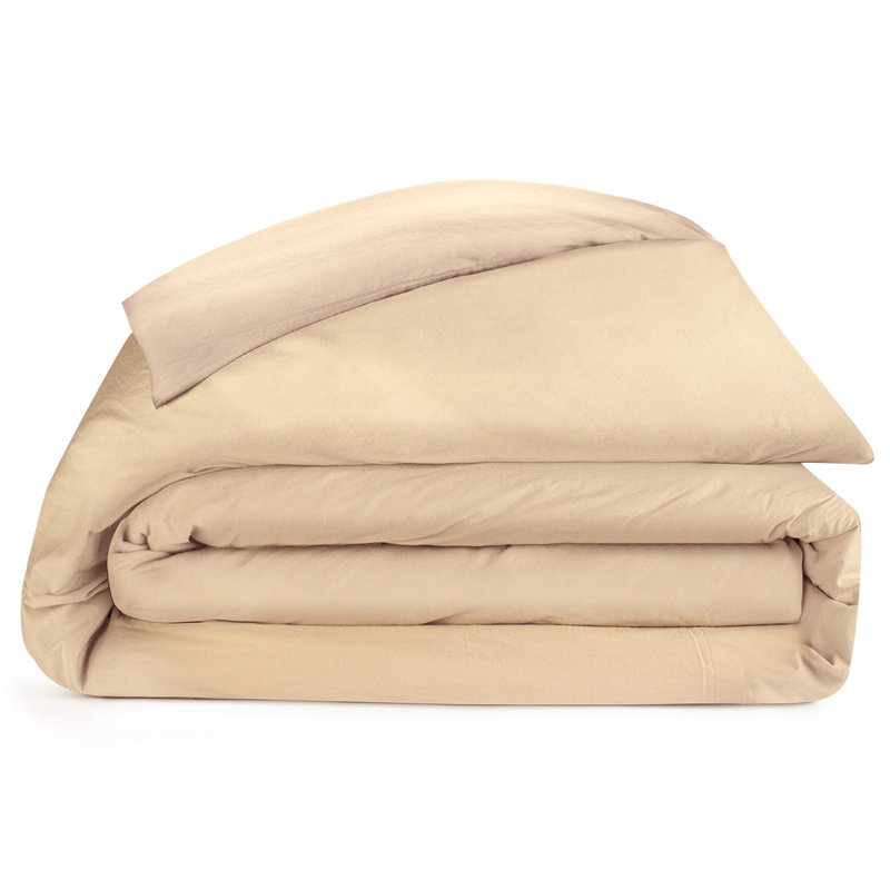 Duvet Cover Set, Twin XL Duvet Cover + 2 Standard Shams, Sand