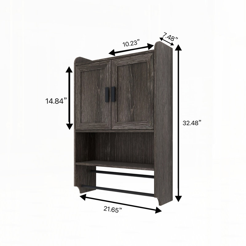 Armoire murale de salle de bain, Gris