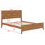 Structure de lit plateforme simple en bois avec lattes stables, aucun sommier requis-760574014