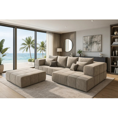 Block Upholstered 127.6'' Sofa