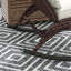 Chaise berçante d'extérieur en osier avec coussins Christiano-477046525-477046514