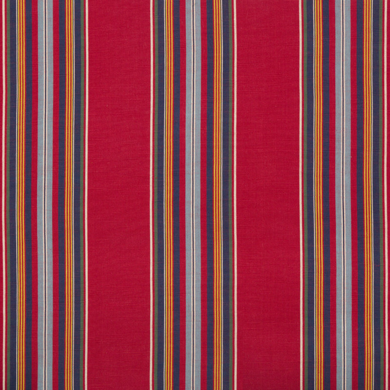 Verdon 100% Cotton Fabric, Red/Navy