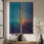 «Vibrant Blue Sunset», ensemble de 2 reproductions d'art encadrées sur toile 60 po x 20 po x 2 pièces-1710700128-1710700129