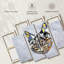 «Geometric Cat», reproduction d'art sur toile-93025652