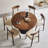 Walnut Round Solid Wood Dining table-118773808