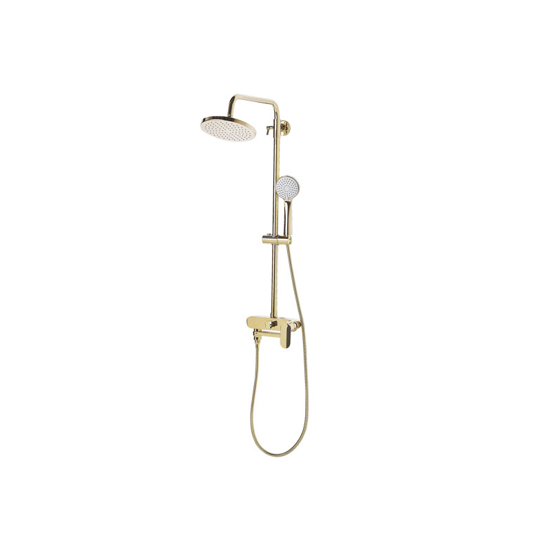 Milsom Thermostatic Shower with Dual Shower Head, Gold