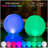 Solar Floating Pool Lights - Pack Of 2 Solar Powered Color Changing 14-Inch Balls - Float Or Hang In Pool Garden Backyard Pond Party Decorations - Inflatable Wateproof