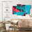 Avery Abstract Red And Blue Ripple