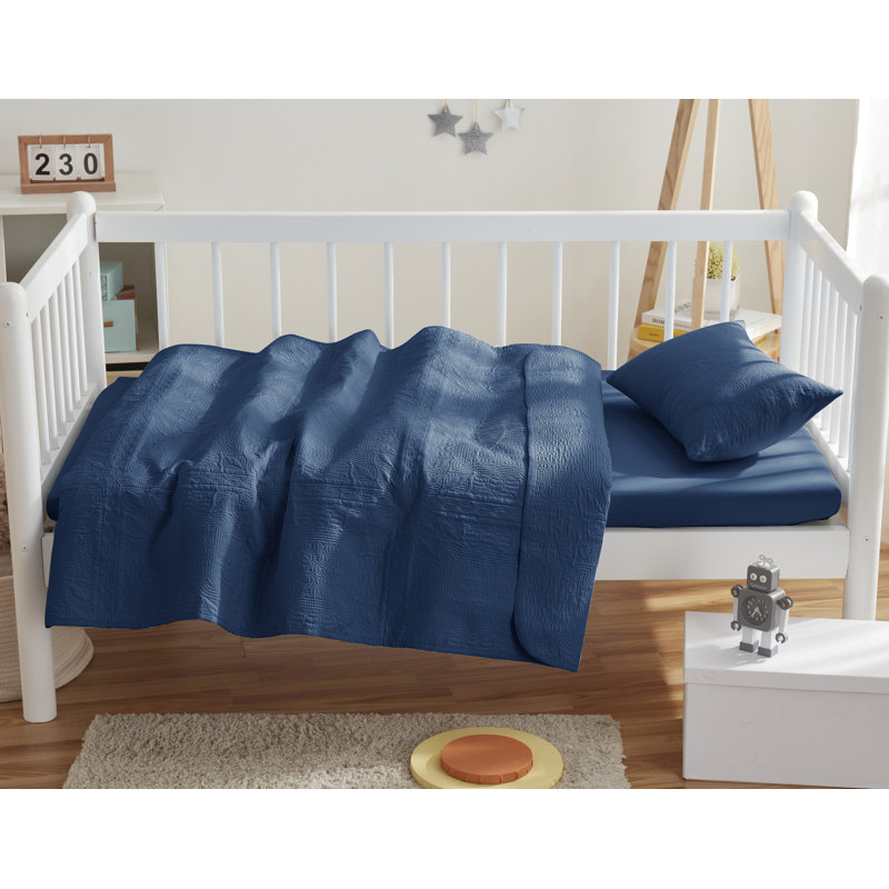 Ensemble de literie pour tout-petits 3 pièces, Bleu marine