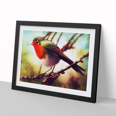 Imaginative Robin Bird - Single Picture Frame Print