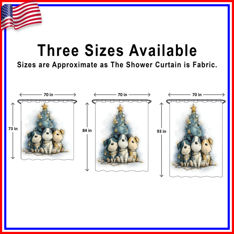 Rideaux de douche Three Puppies, 70 po l x 72 po H