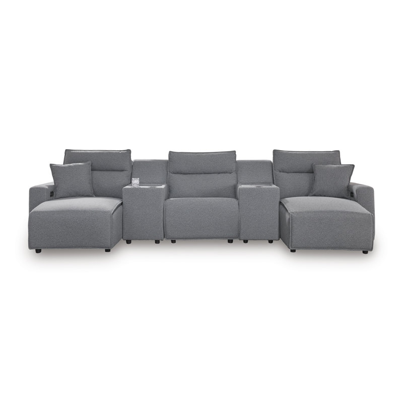 Canapé modulaire inclinable électrique avec méridienne 5 pièces Modmax
