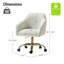 Chaise de travail en velours Adan-851133857