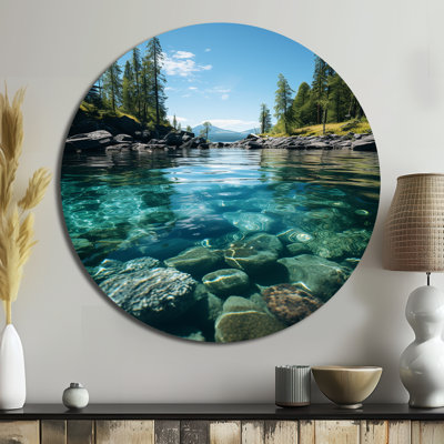 «Alaska Pristine Waters», art rond en métal