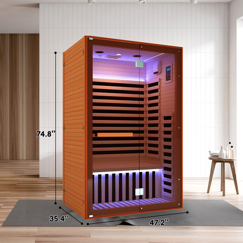 Jans Hemlock Deluxe Double Door Two Person Far Infrared Sauna Room