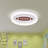 Modern Football Pattern Integrated Led Flush Mount With White Acrylic Shade
