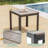 5 Piece PE Rattan Furniture Set with Side Table, Patio Chair-108198496