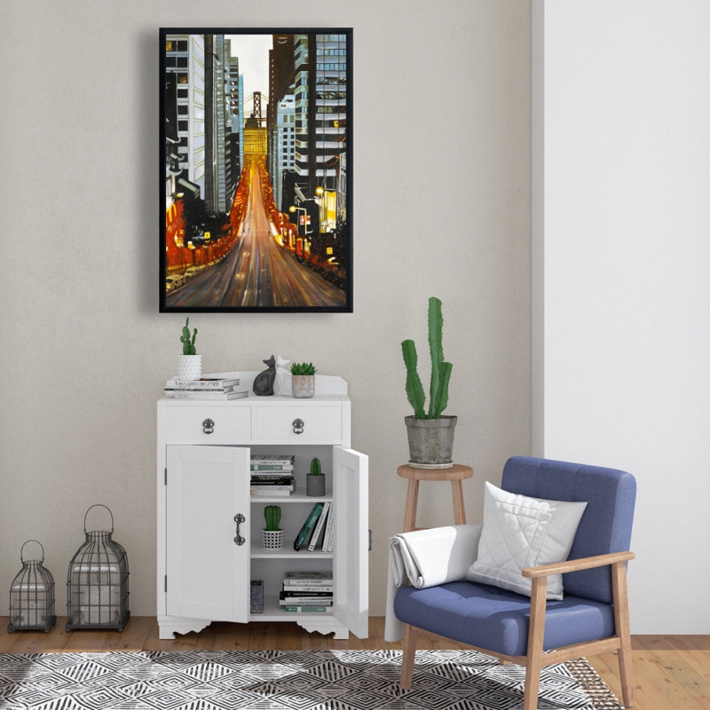 «San Francisco By Night» sur toile, H 36 po x l 24 po