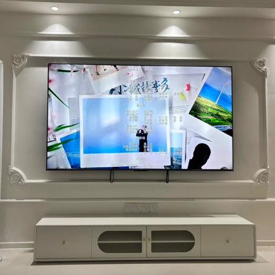 Elegant TV stand with smooth rounded edges