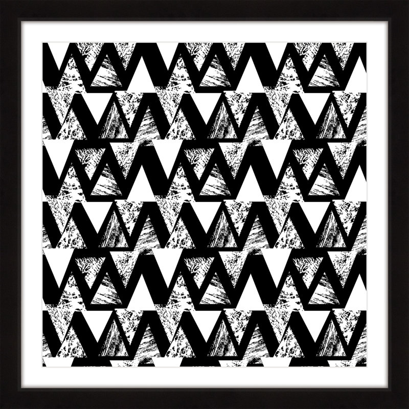 Continual Bridge - Reproduction d'art graphique sur papier encadré, H 18 po x l 18 po x P 1,5 po, Cadre noir