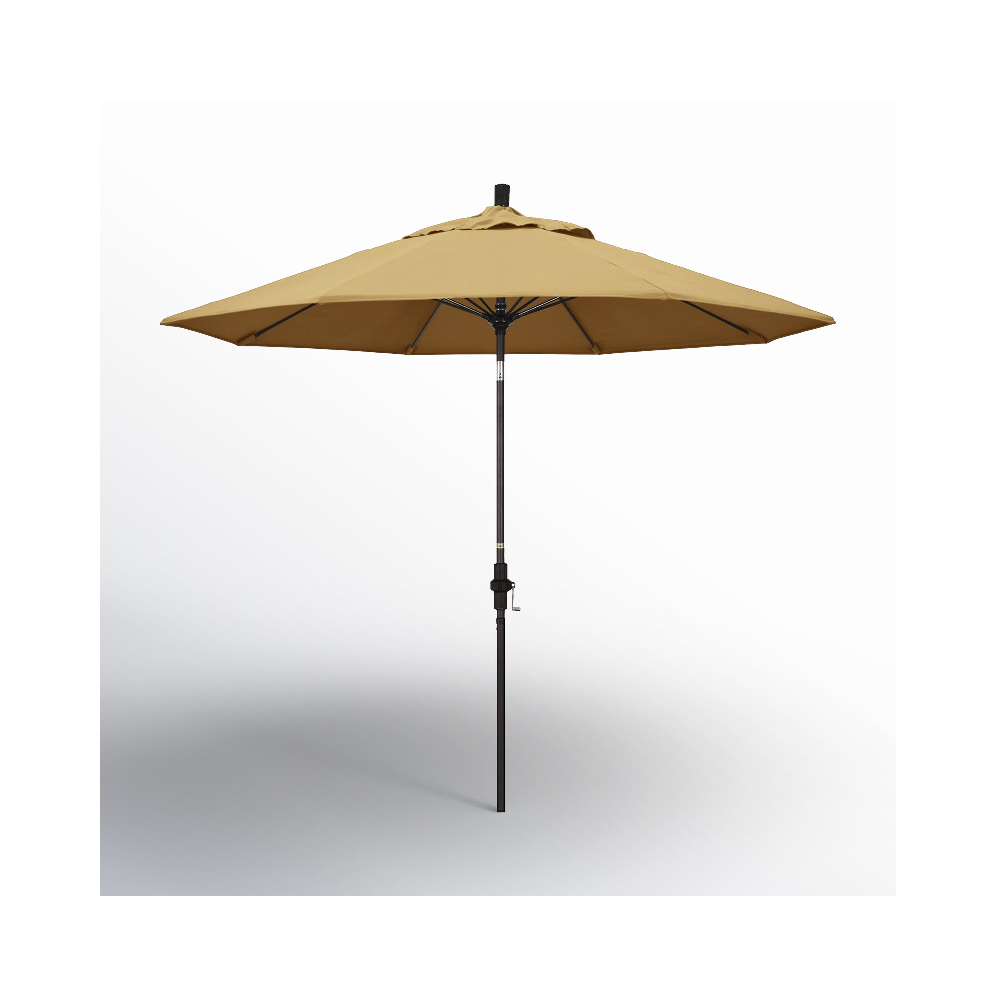 Roverta 9' Market Sunbrella® Umbrella, Canvas Wheat Sunbrella® Canvas, Black