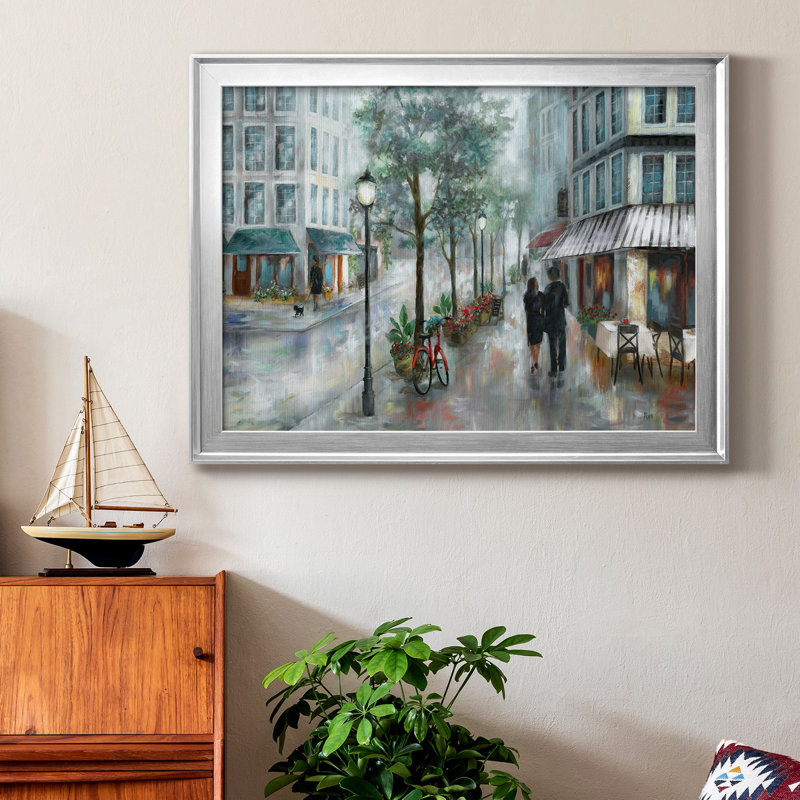 Toile encadrée de qualité supérieure - prête à être suspendue, H 30,5 po x l 42,5 po x P 1 po, Cadre argenté, Pas de tapis