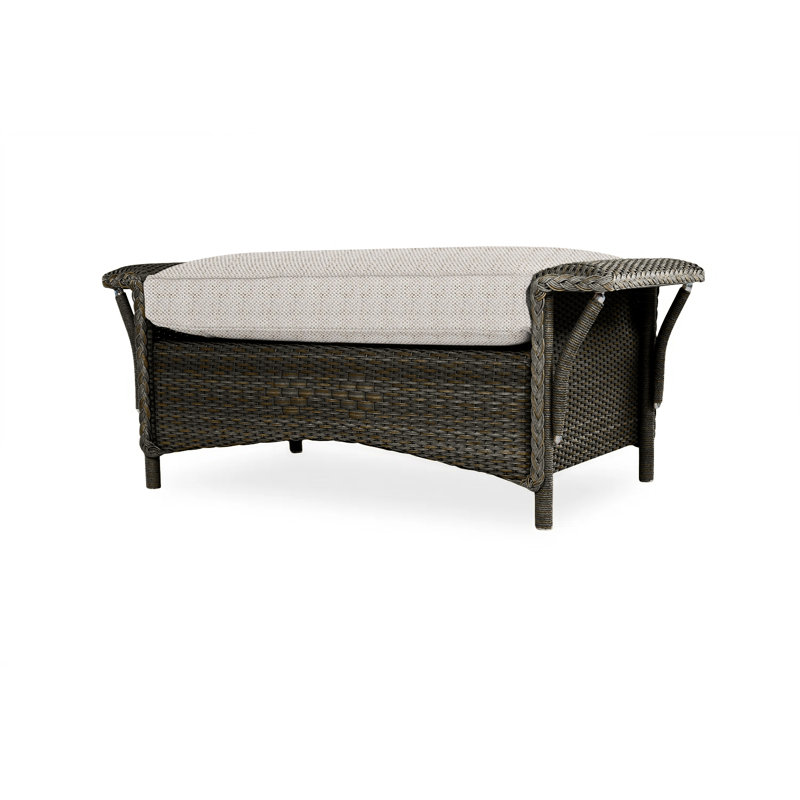 Nantucket Outdoor Ottoman, Callen Driftwood, Pewter