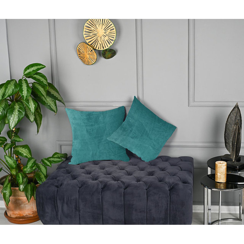 Matte Velvet Cushion Cover - 1 Pc, 56cm x 56cm, Sky