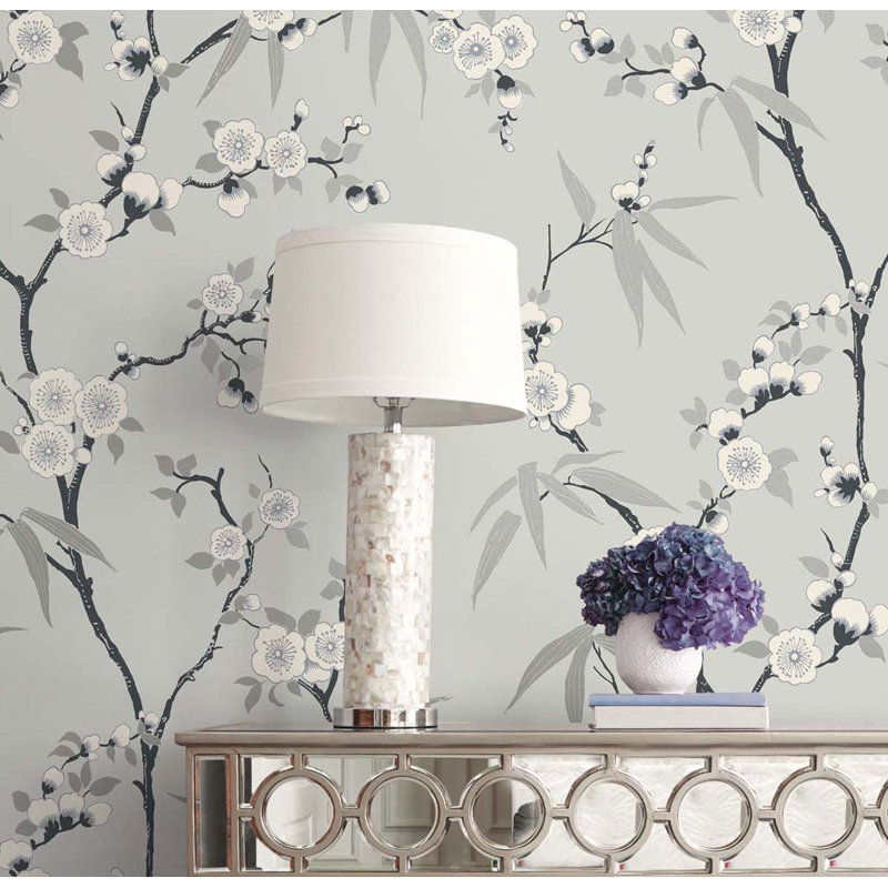 Rouleau de papier peint L 33 pi x l 20,9 po Asian Blossom, Orageux