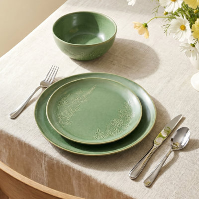 Pfaltzgraff Carrie 12-Piece Stoneware Dinnerware Set, Service for 4