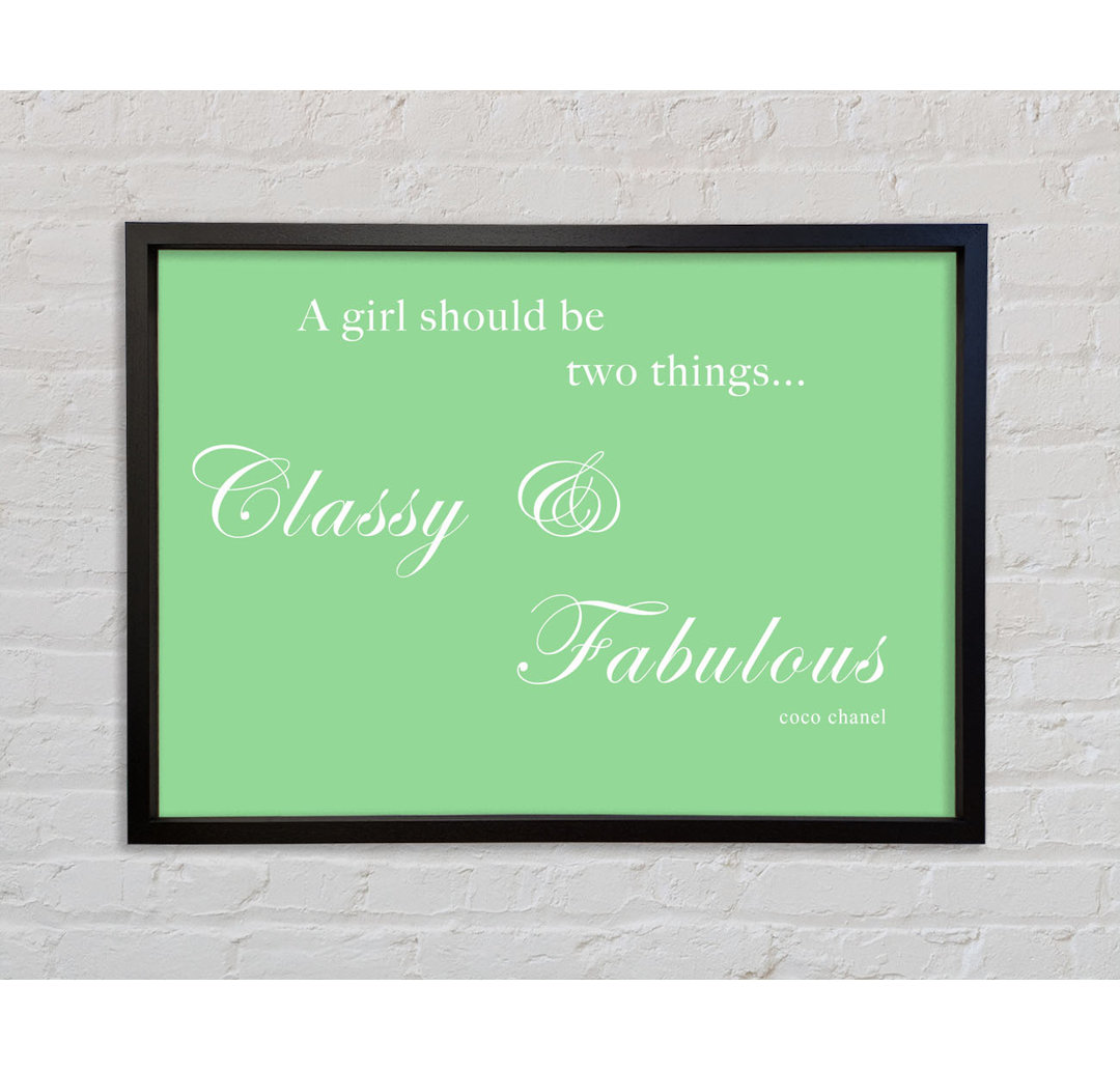 Classy N Fabulous - Einzelner Bilderrahmen Typografie auf Leinwand