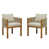 Natural Beige Cushion/Brown Rope+Teak Frame selected