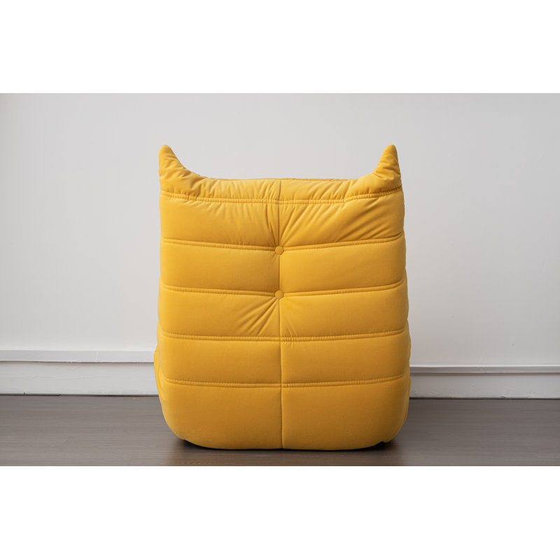 Méridienne à billes Simone, Tissu jaune