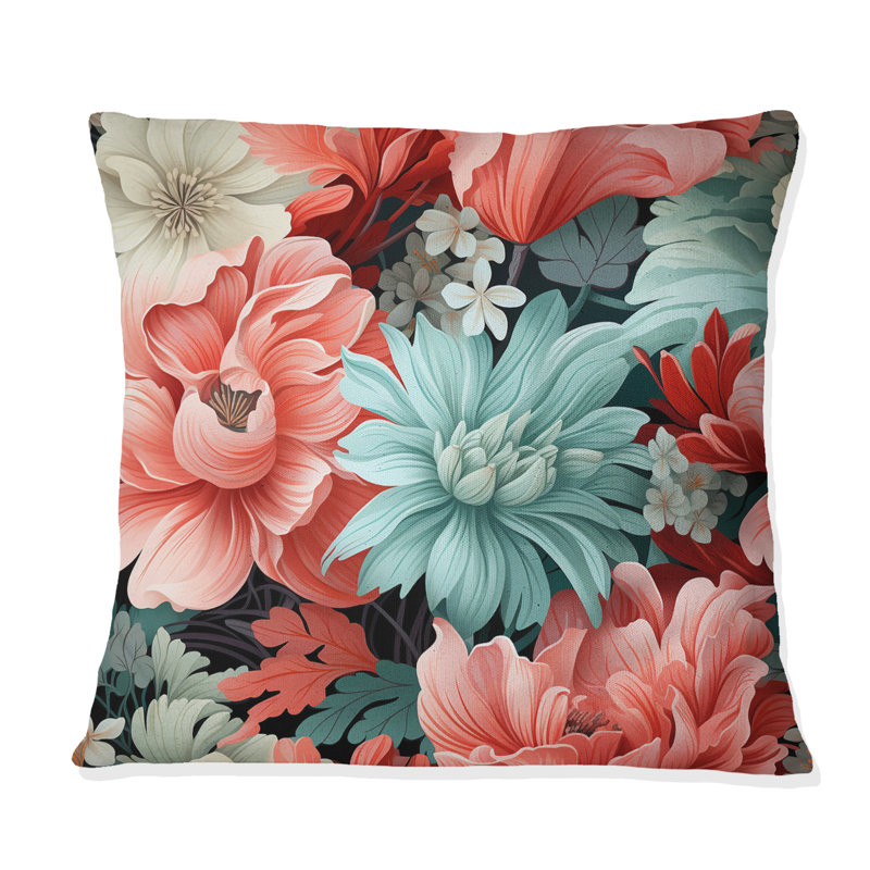 Coussin Coral Serenade, H 16 po x l 16 po