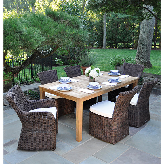 Wainscott Outdoor Dining Table, 40" W x 72" L x 29" H