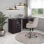 Bureau classique avec rangement, espresso