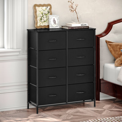 8-Drawer Fabric Dresser With Adjustable Feet, Water-Resistant High-Quality Fabric, Metal Frame & Wood Top – Storage For Bedroom Or Entryway