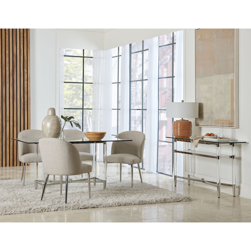 Giulio 16'' Glass Top Console Table